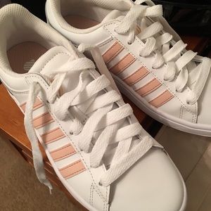 K Swiss white/ pink